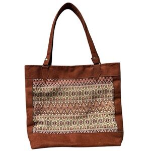 Handmade Shoulder Bag Boho Cottage Western Suede